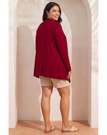 Roman Curve Waterfall Front Cardigan