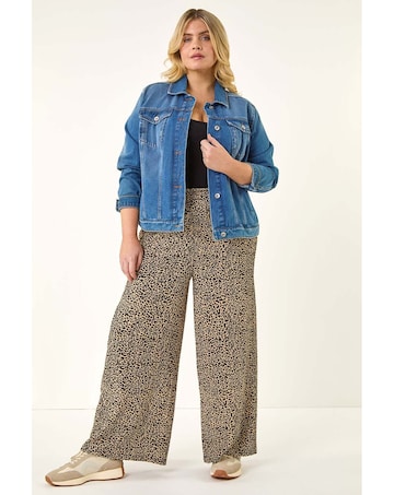 Roman Curve Textured Animal  Trousers