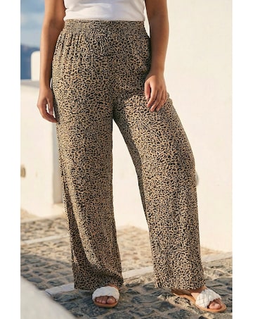 Roman Curve Textured Animal  Trousers