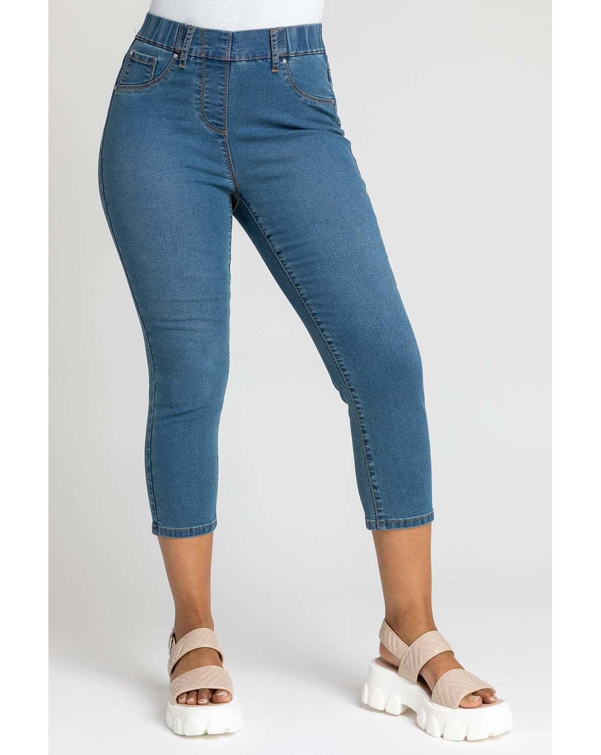 New In - Roman Petite Stretch Crop Denim Jegging