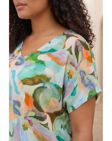 Roman Curve Abstract Print Top