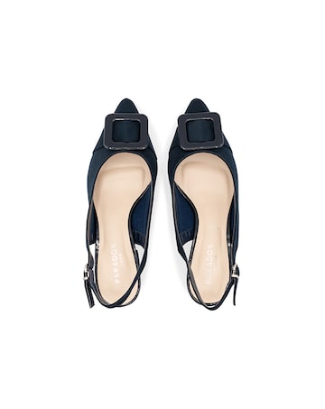 Paradox London Fiona Wide E Fit Block Heel Courts