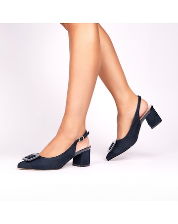 Paradox London Fiona Wide E Fit Block Heel Courts