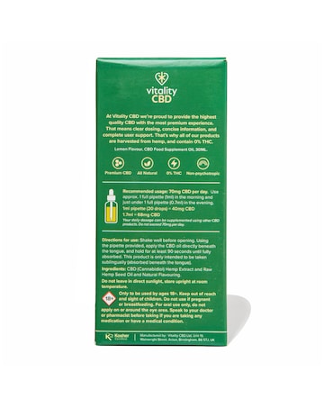 Vitality CBD Oral Drops 1200mg Lemon