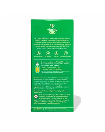 Vitality CBD Oral Spray 1200mg Lemon