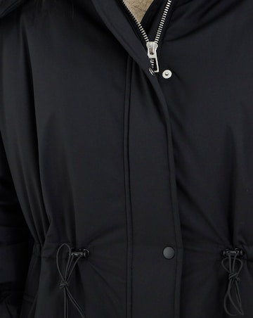 Black Borg Lined Flat Padded Parka