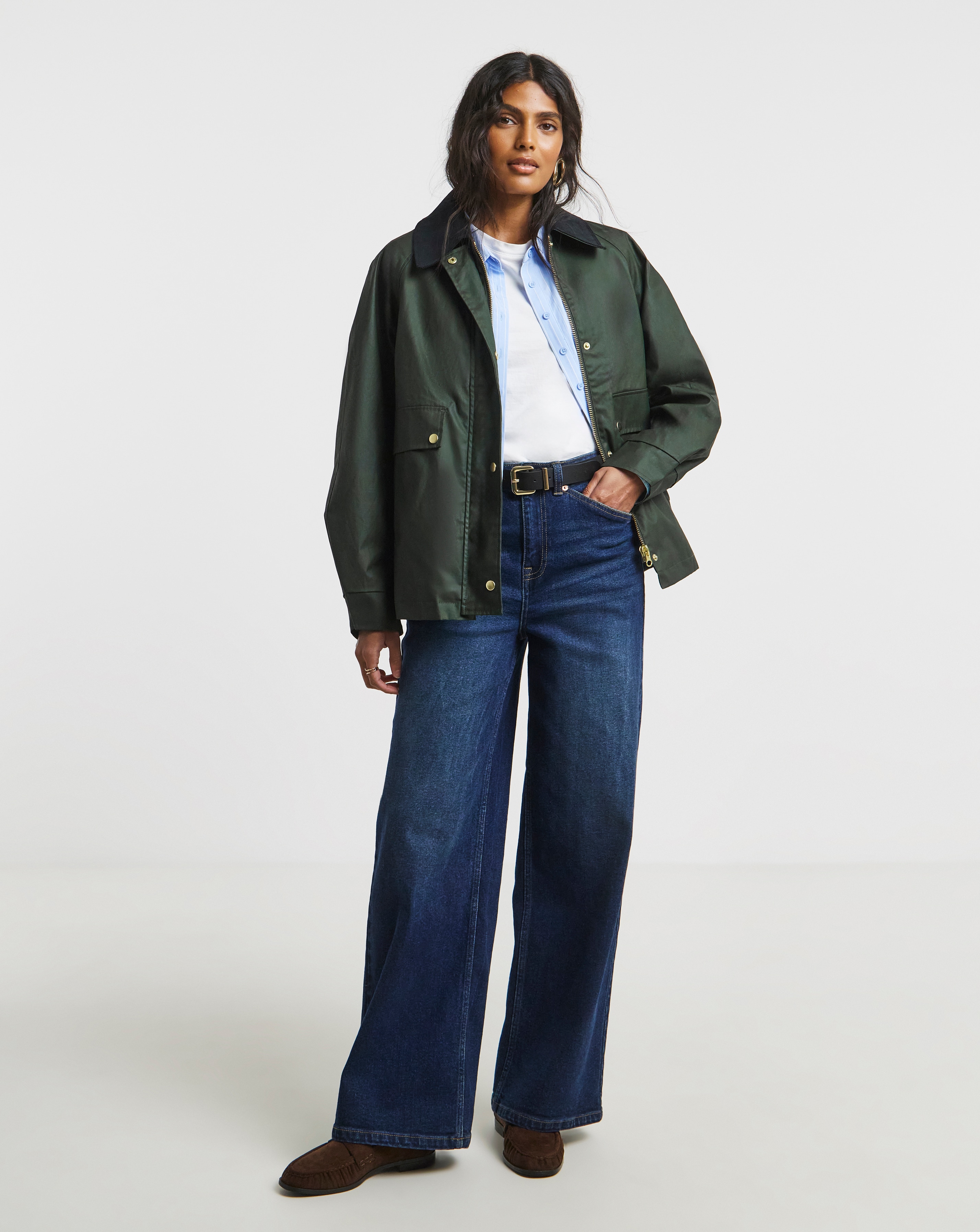 SBE Khaki Cord Collar Workwear Jacket