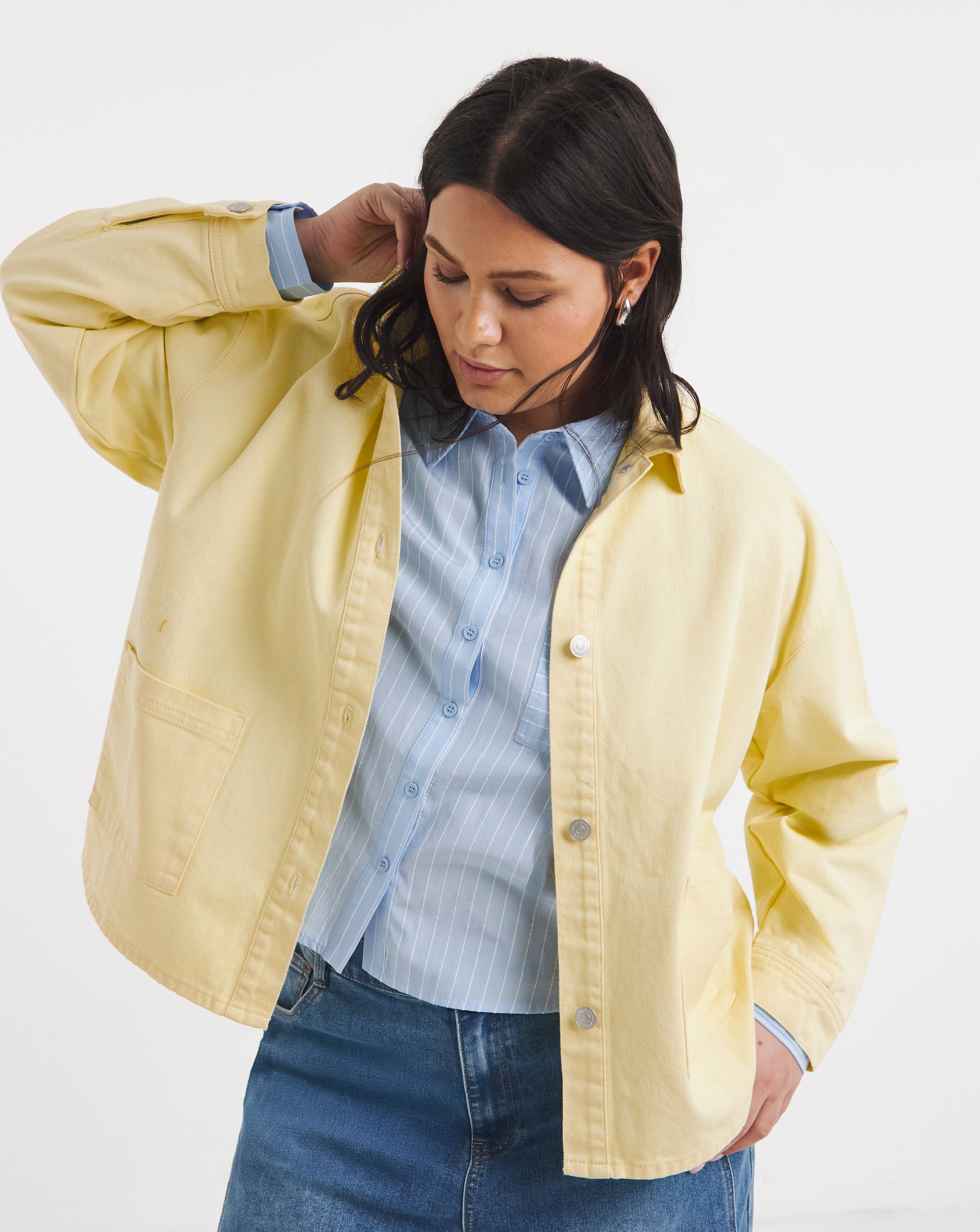 New In - Simply Be Buttermilk Yellow Shacket