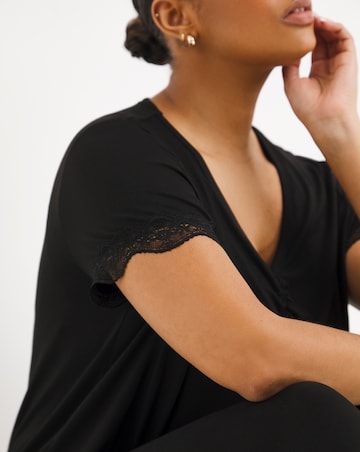Luna Built-In Support Jersey Lace Lounge Set