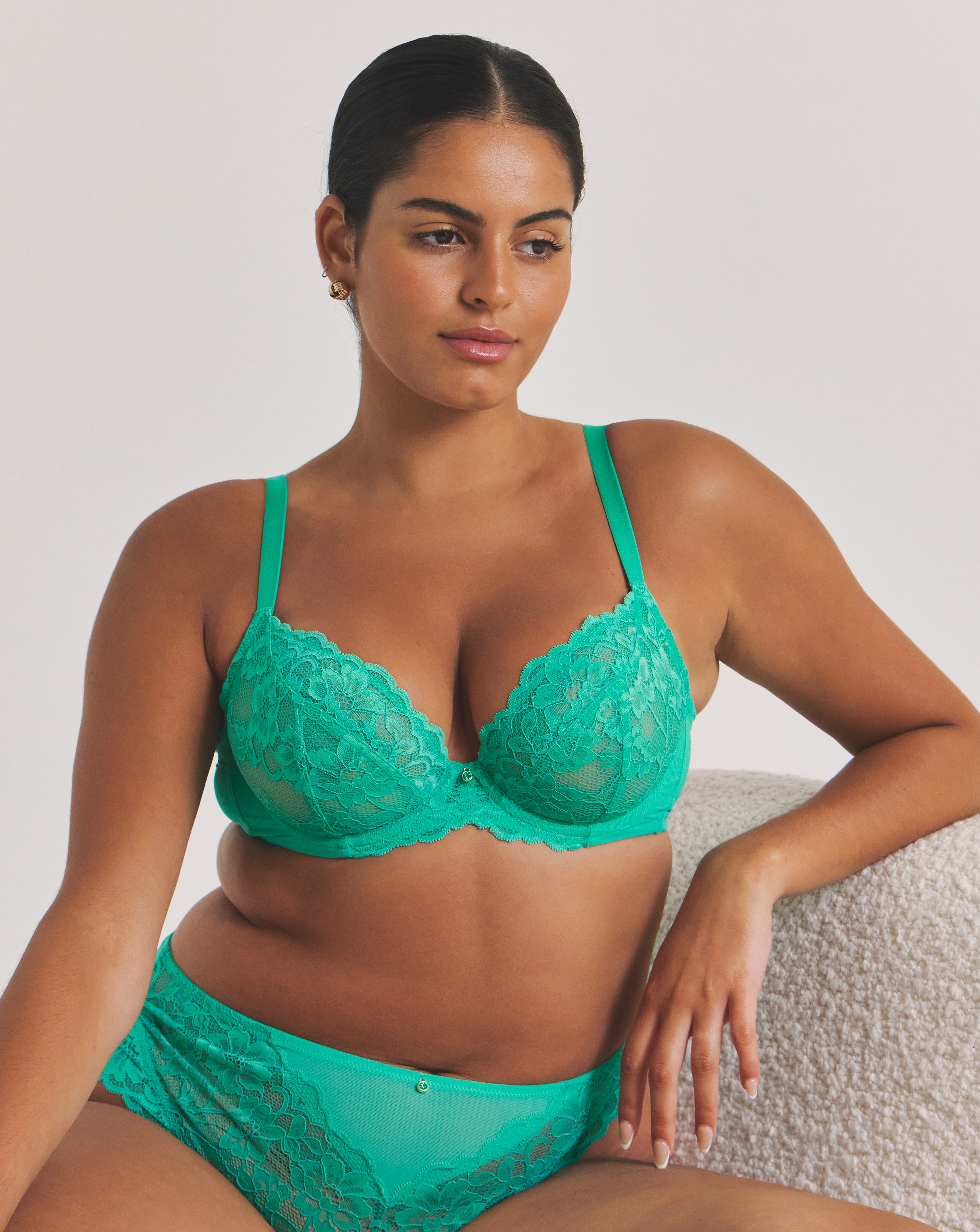 Ann Summers Sexy Lace DD Plus Bra Green