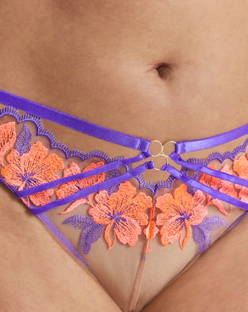 Ann Summers Dusk Til Dawn Brazilian Purple/Coral