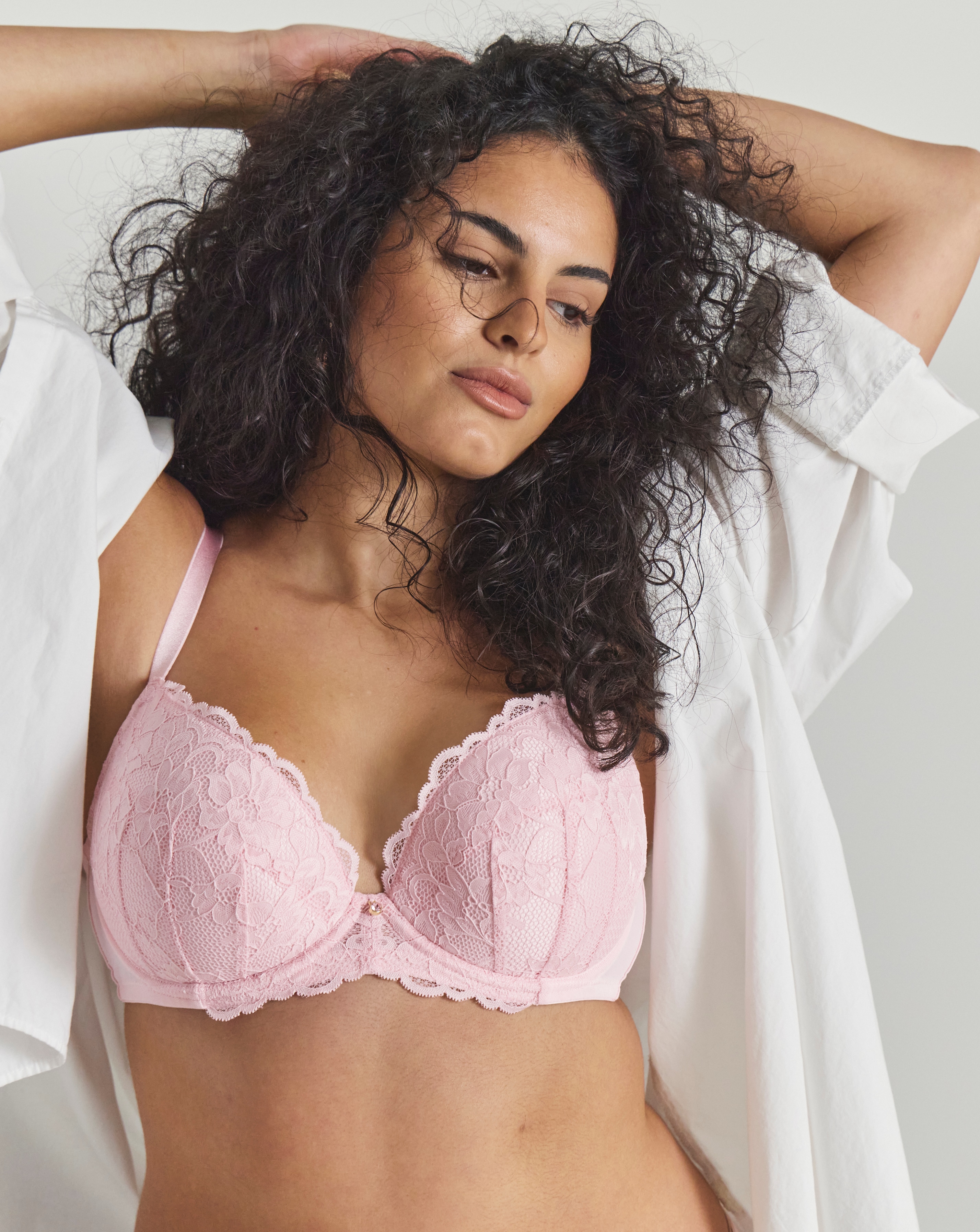 New In - Ann Summers Sexy Lace Plunge Bra Pink