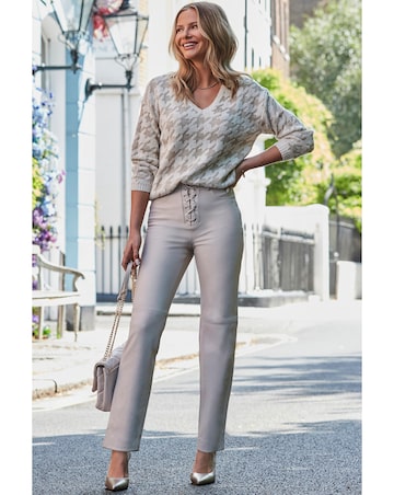 Sosandar Metallic Houndstooth Jumper