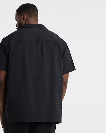 Jack & Jones Sean Textured Resort Shirt - Black