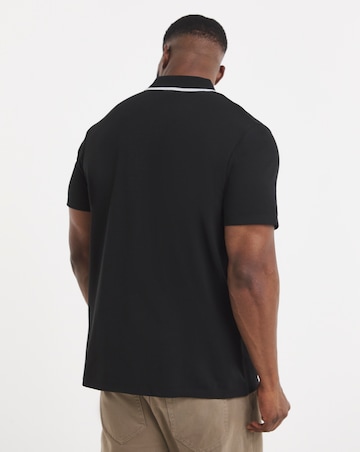 Jack & Jones Blaze Logo Tipped Polo - Black