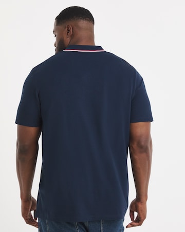 Jack & Jones Blaze Logo Tipped Polo - Navy