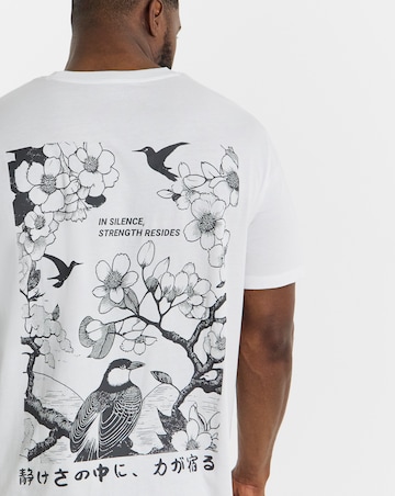 Jack & Jones Osaka Back Graphic T-Shirt - White