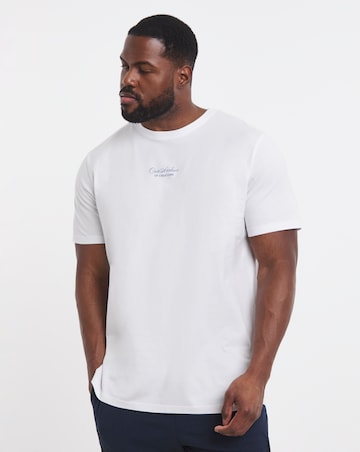 Jack & Jones Art Back Graphic T-Shirt - White/Blue