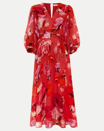 Phasse Eight Fedrica Floral Long Sleeve Midi Dress
