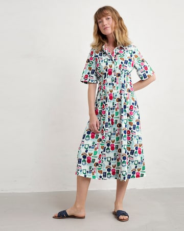 Seasalt Cornwall Wild Liquorice Dress Studio Shapes Chalk