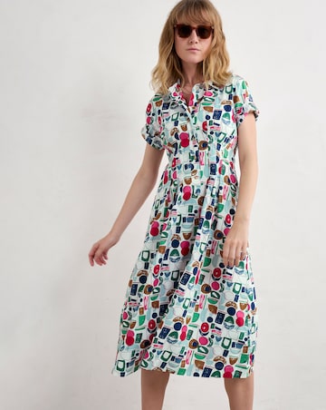 Seasalt Cornwall Wild Liquorice Dress Studio Shapes Chalk