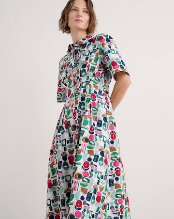 Seasalt Cornwall Wild Liquorice Dress Studio Shapes Chalk
