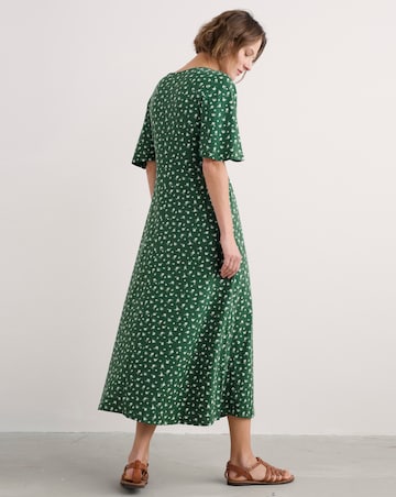 Seasalt Cornwall Chateau Dress (Half Sleeve) Bud Flower Dark Forage