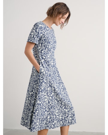 Seasalt Cornwall Fox Path Dress Shadow Blossom Indigo