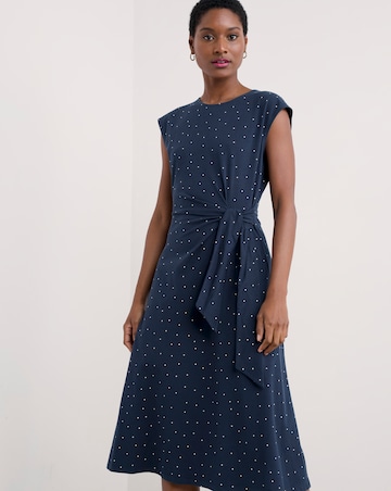 Seasalt Cornwall Fettling Dress Dotty Speckle Maritime