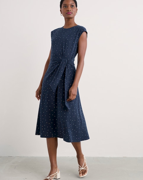 Seasalt Cornwall Fettling Dress Dotty Speckle Maritime
