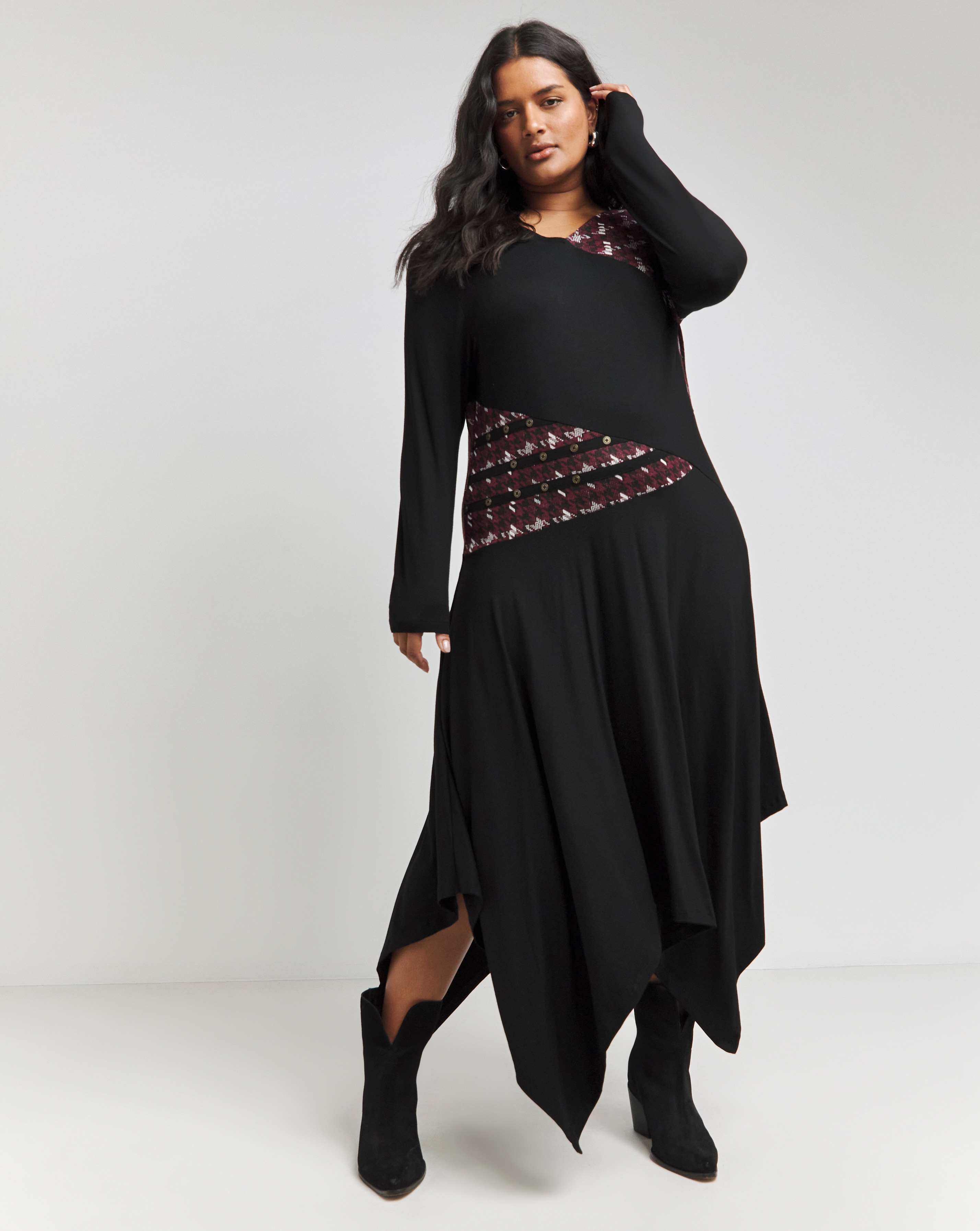 Joe Browns Check Jersey Midi Dress