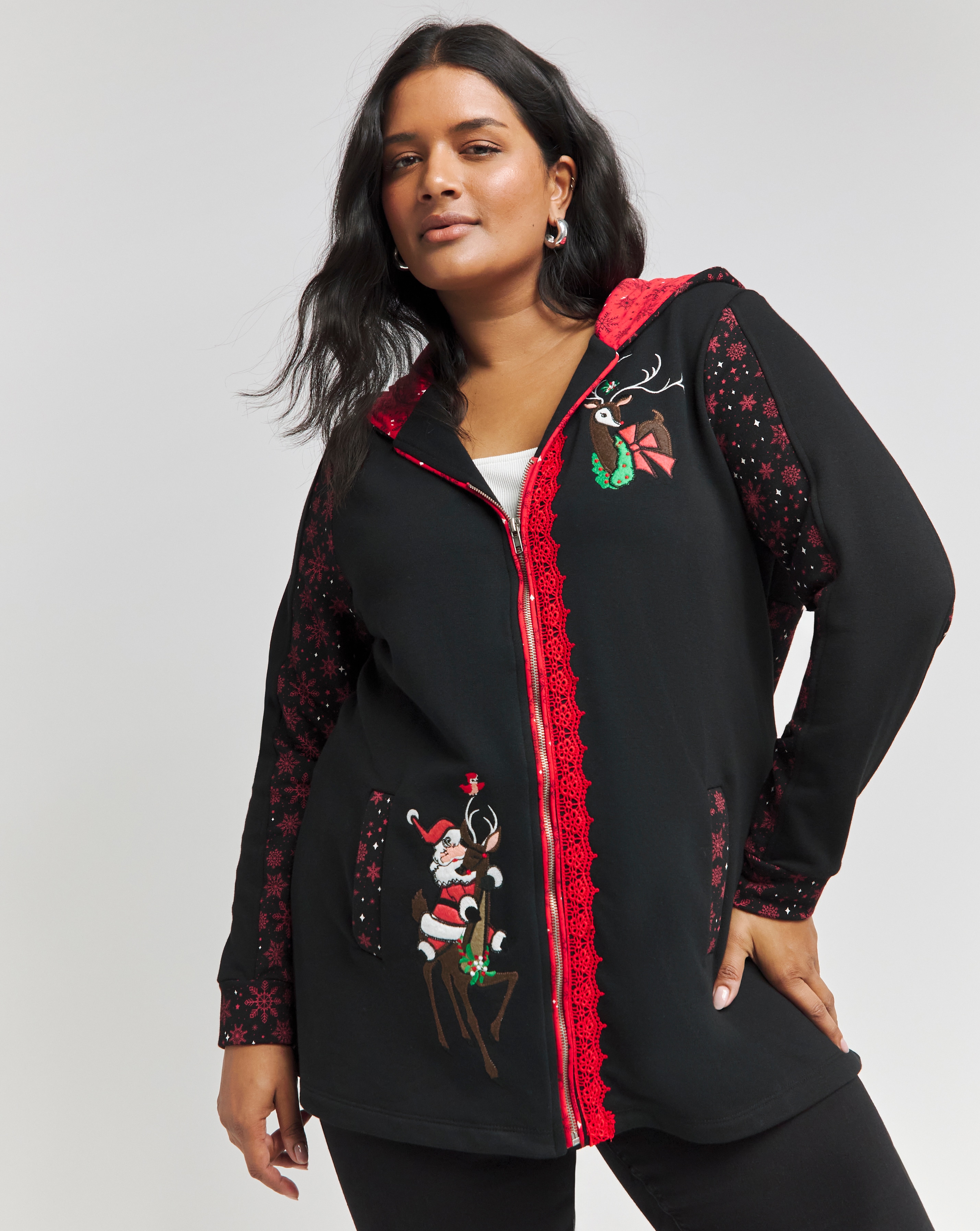 Joe Browns Rudolph Zip Hoodie