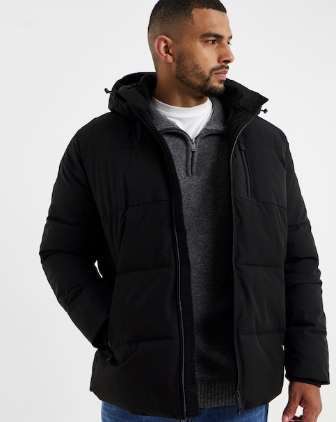 New In - Jack & Jones Becks Puffer Coat - Black