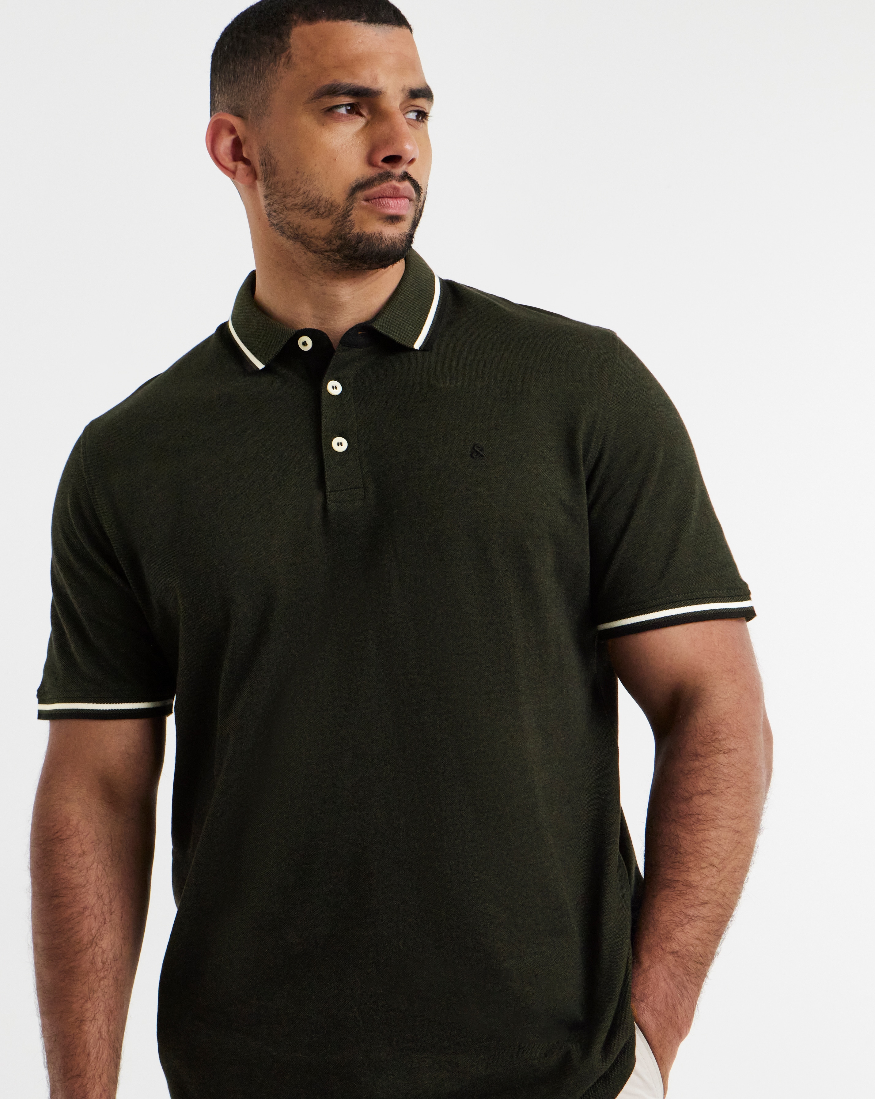 New In - Jack & Jones Paulos Polo - Forest Green