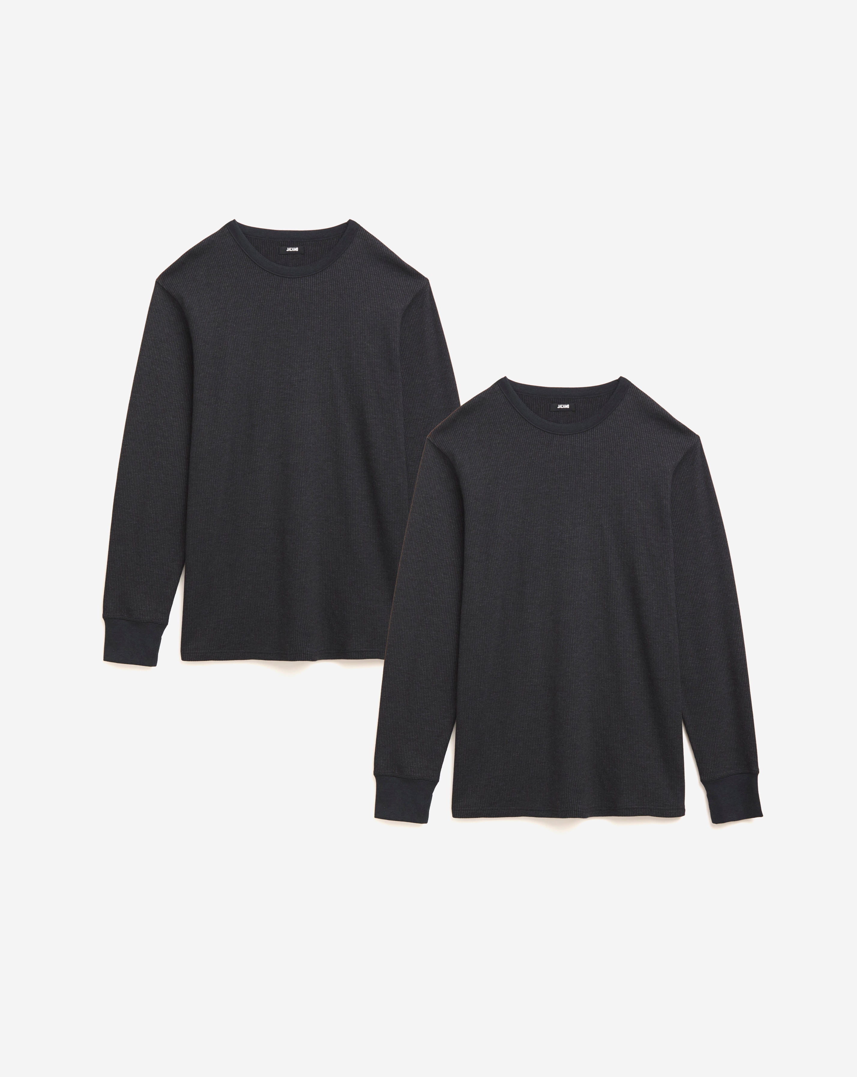 2 Pack Grey LS Thermal T-Shirts