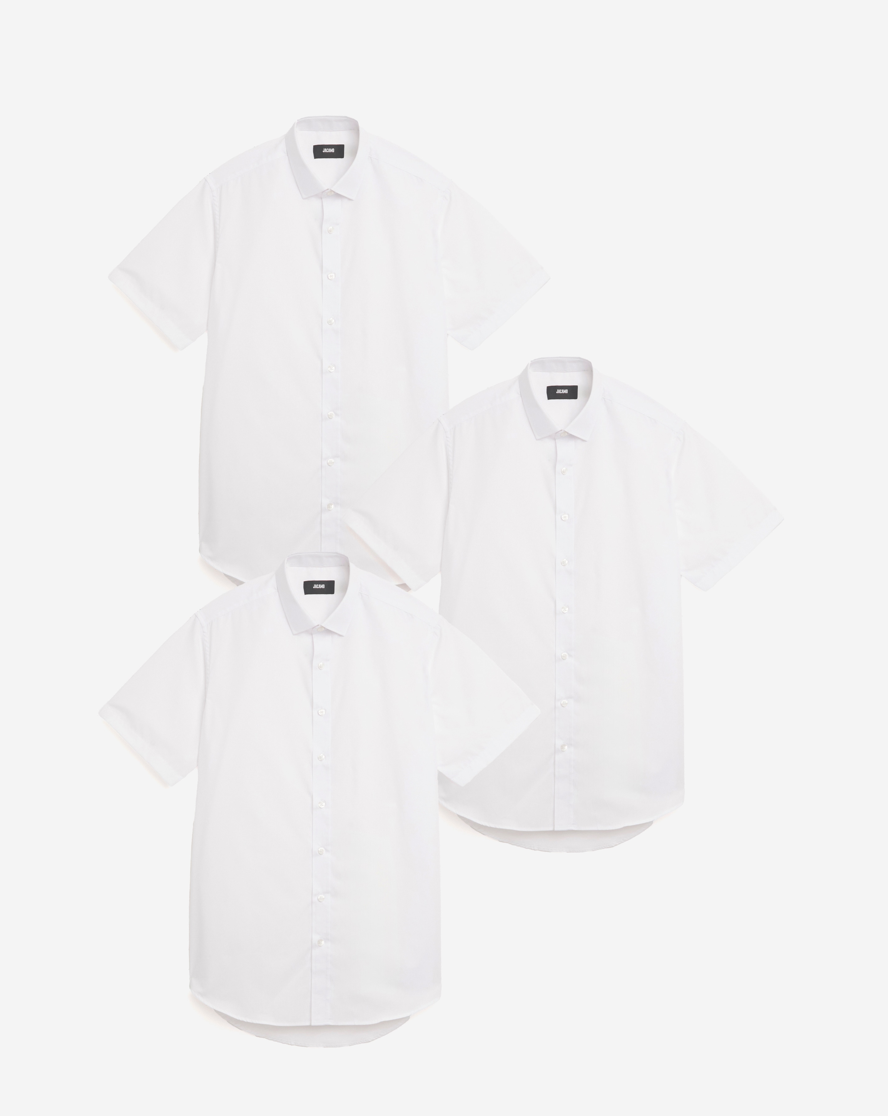3 Pack Short Sleeved Formal Shirt Long