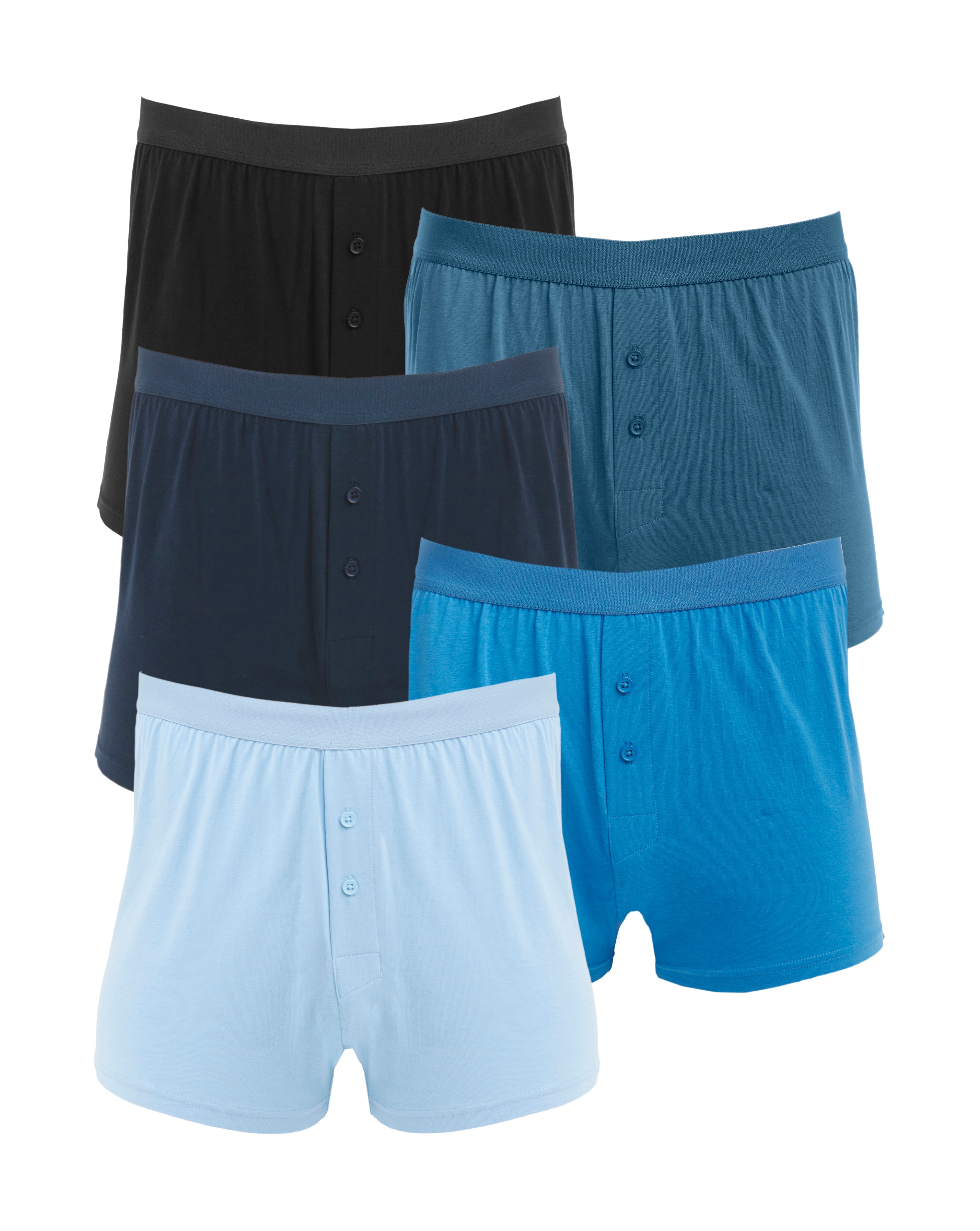 5 Pack Blue Loose Boxers