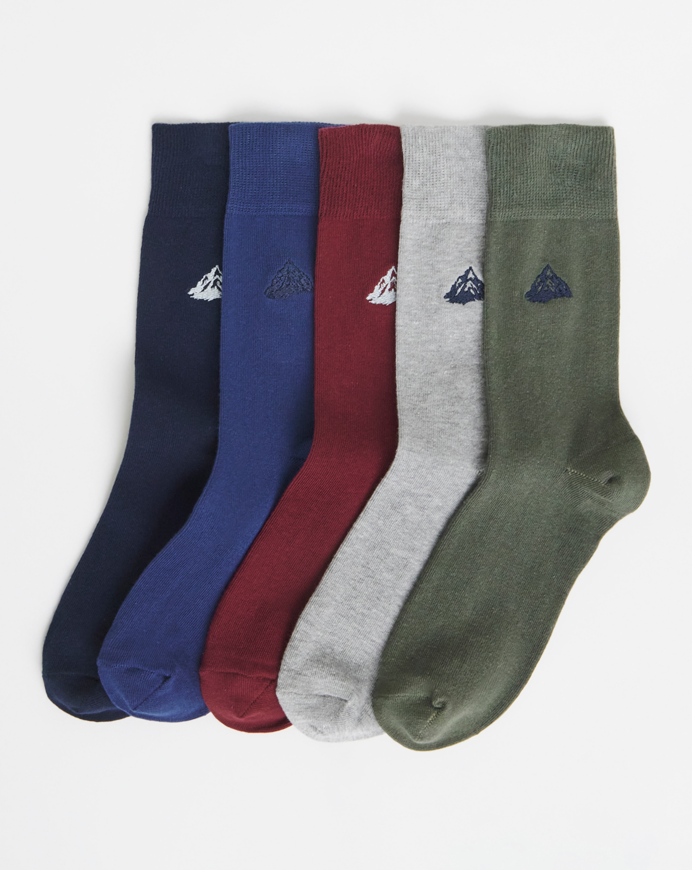 5 Pack Embroidered Socks