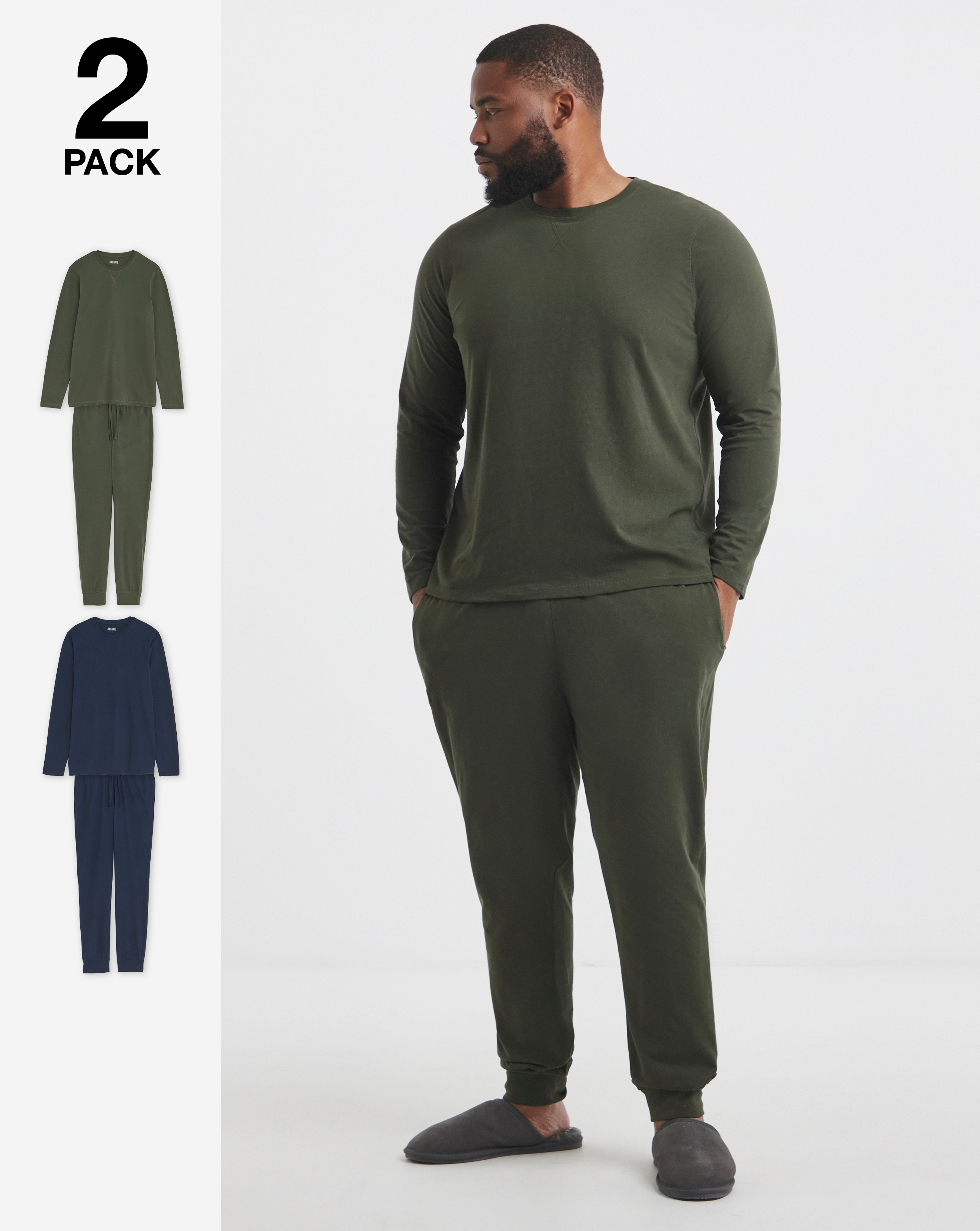 2 Pack Long Sleeve Pyjama Set