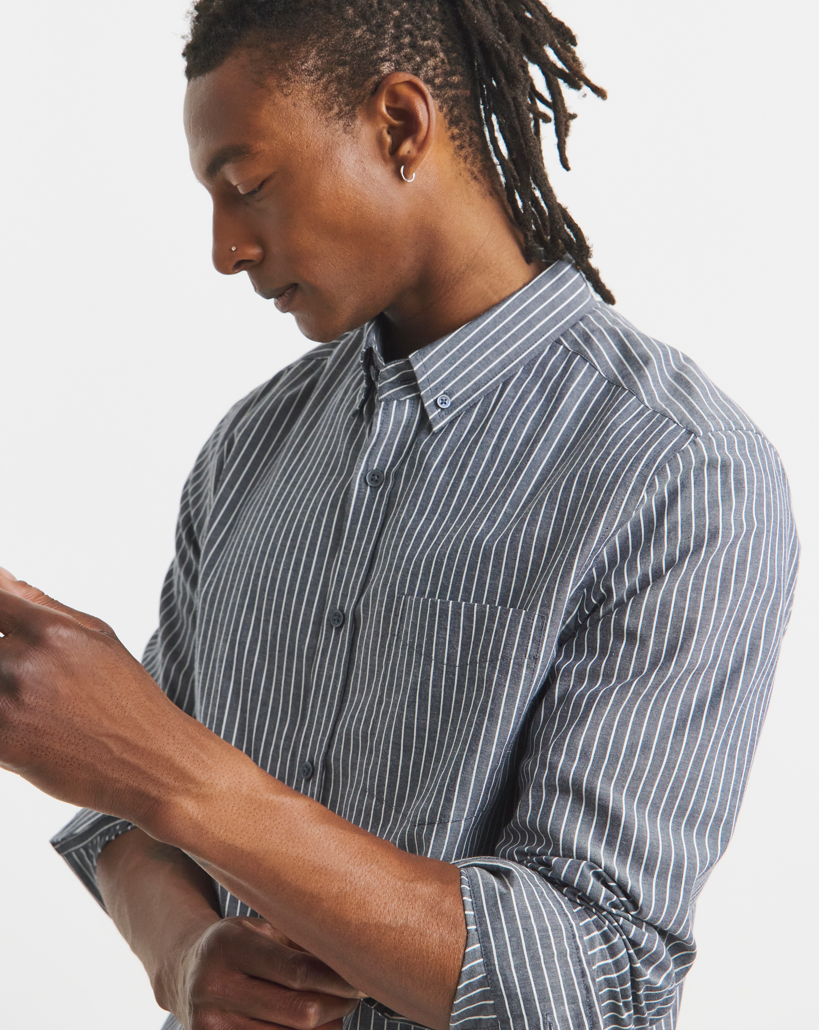 Stripe Oxford Shirt Long