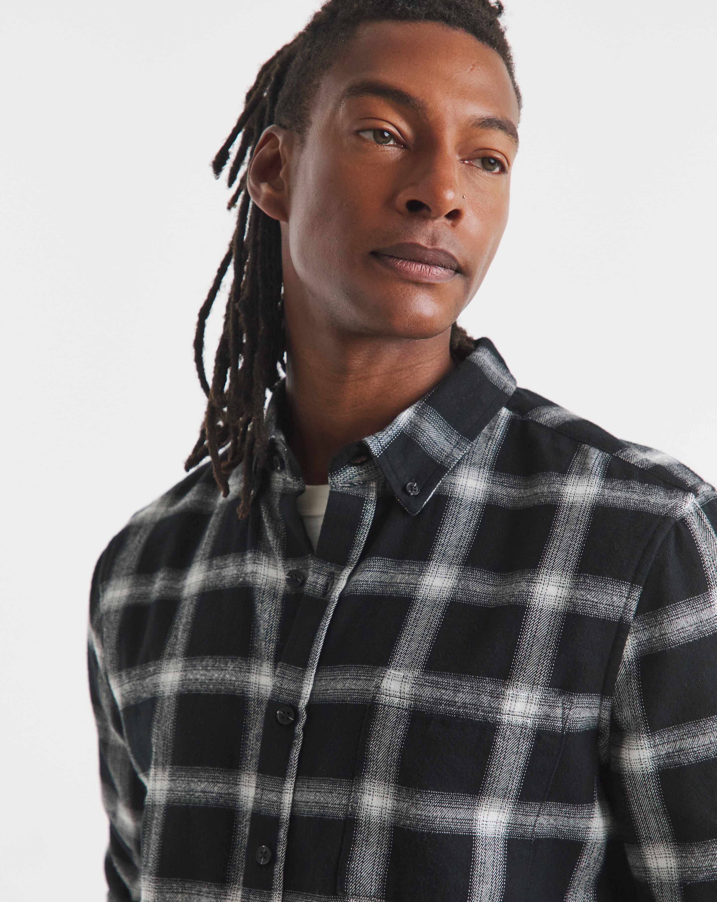 Cotton Rich Flannel Check Shirt Regular