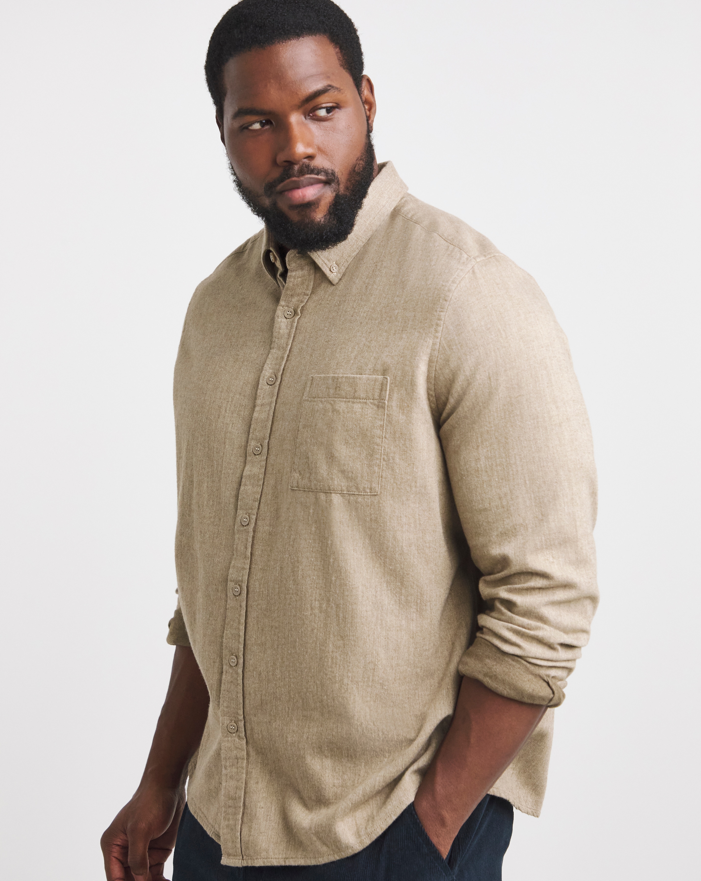 Pure Cotton Flannel Shirt Regular