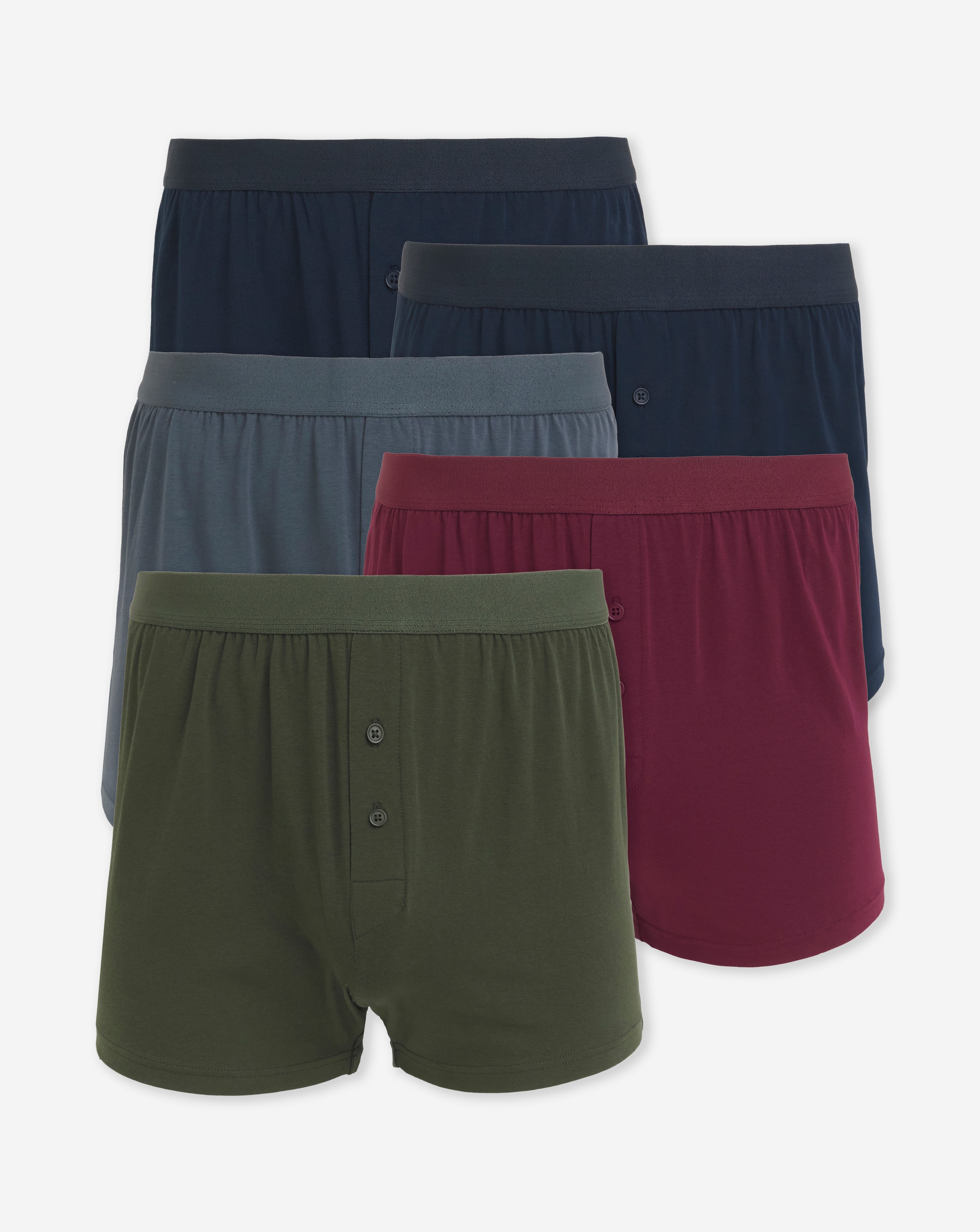 5 Pack Solid Colour Loose Boxers