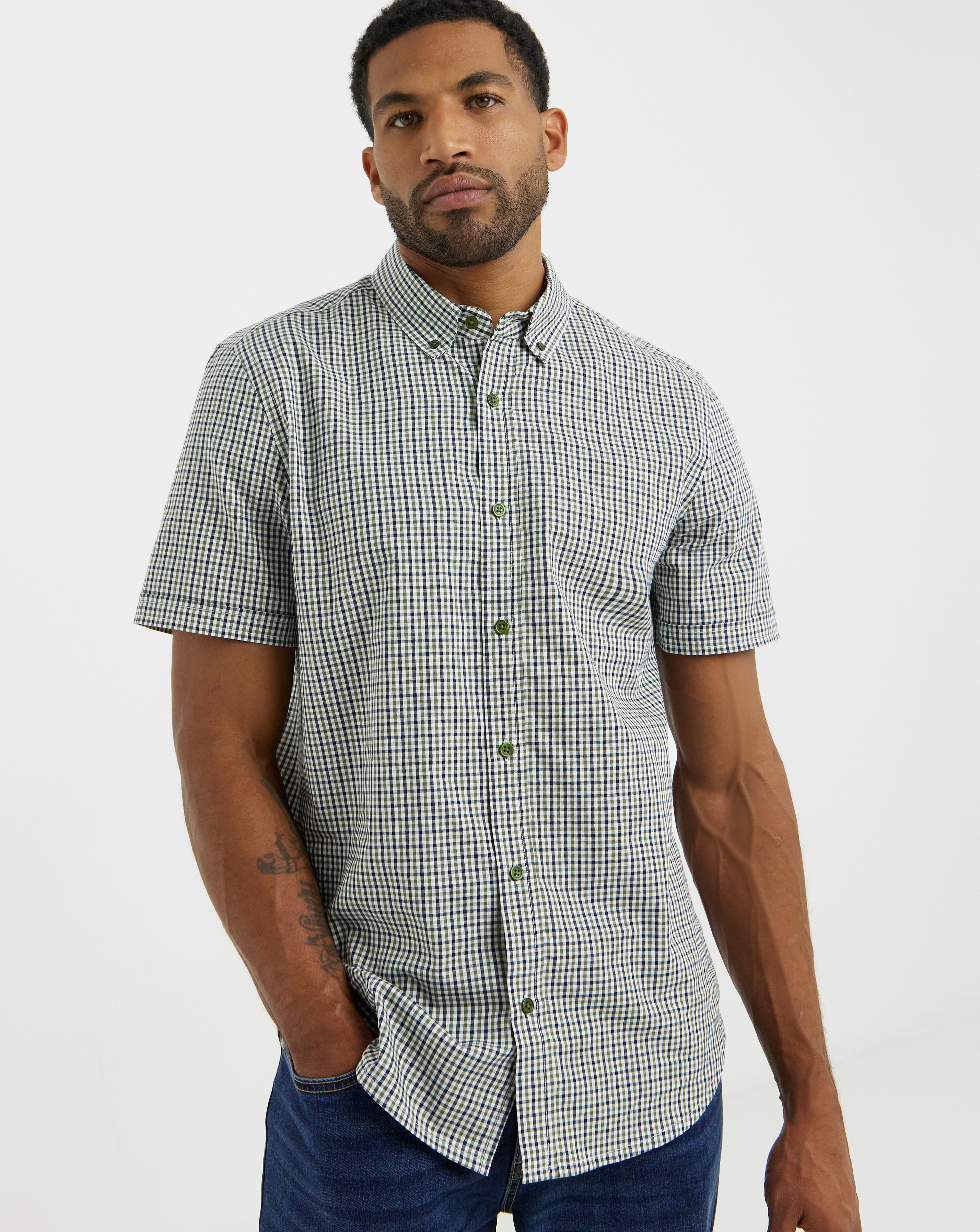 New In - Oxford Check Short Sleeve Shirt