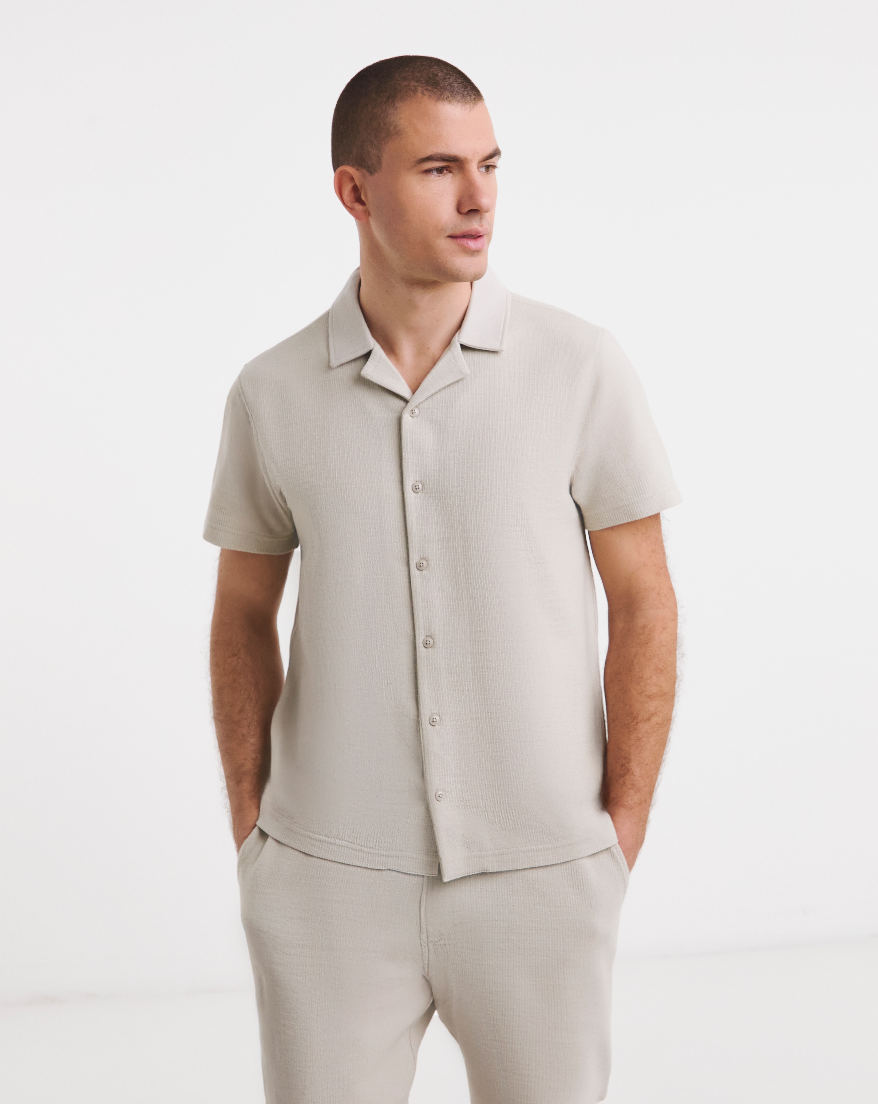New In - Textured Jersey Co-Ord Shirt