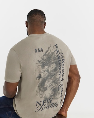 Jack & Jones Dragon Back Graphic T-Shirt - Natural
