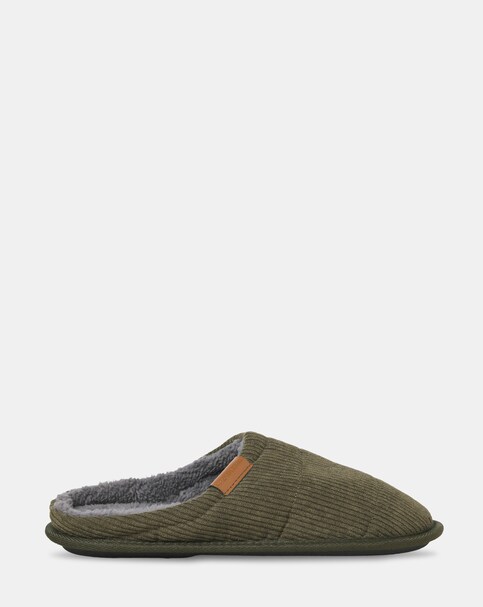 New In - Jack & Jones Cordie Mule Slipper - Olive