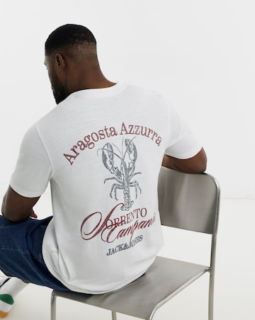Jack & Jones Cassis Sketch Back Print Tee