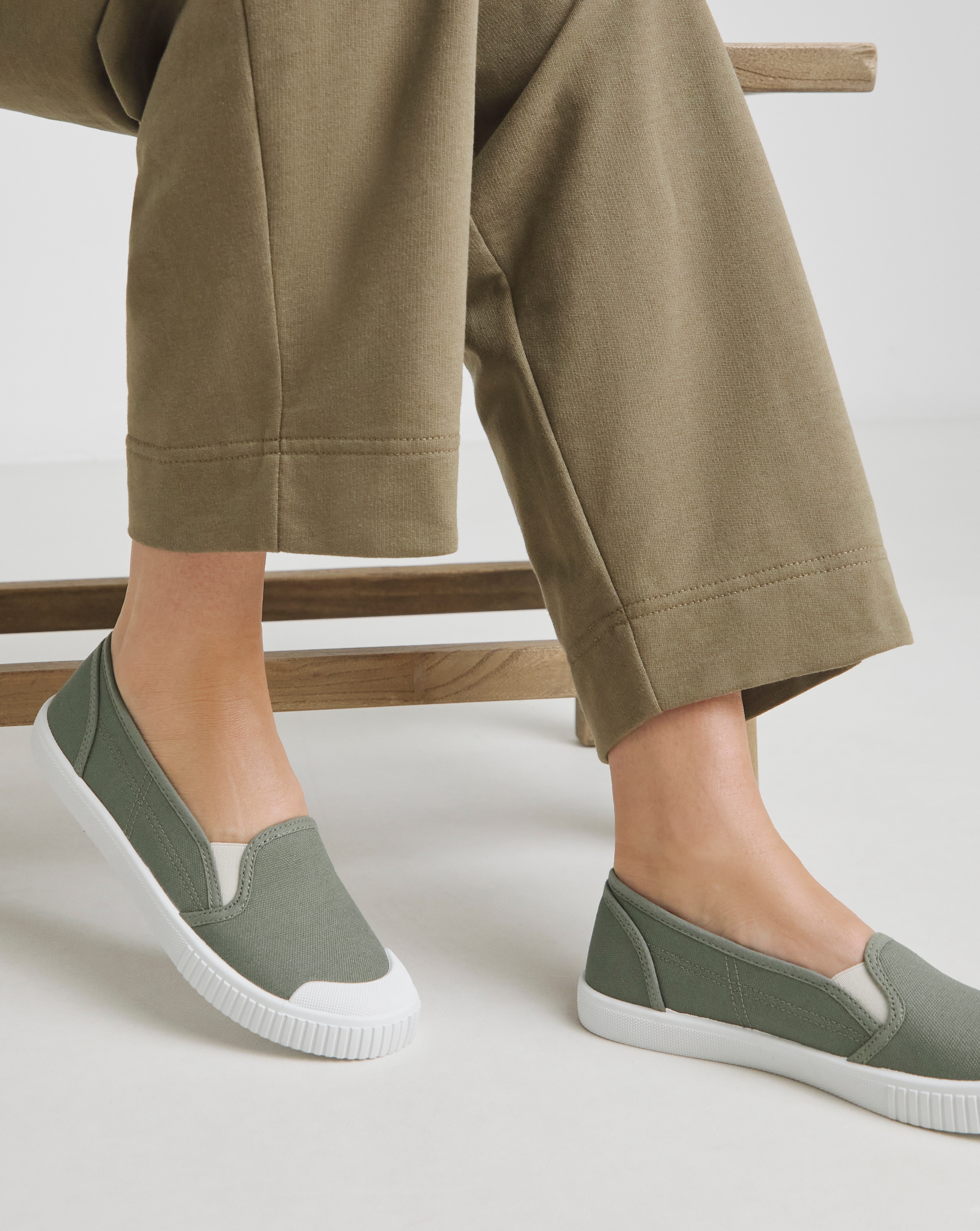 Slip on Plimsole Wide Fit