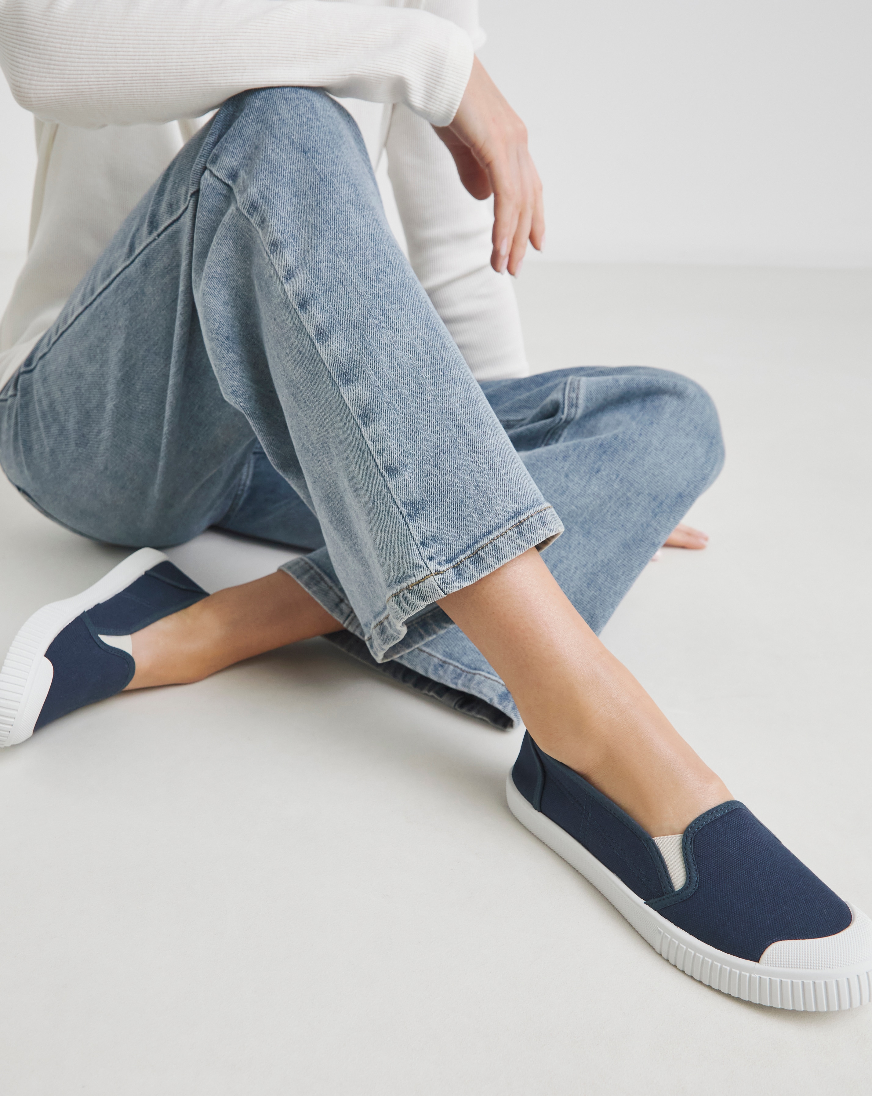 Slip on Plimsole Wide Fit